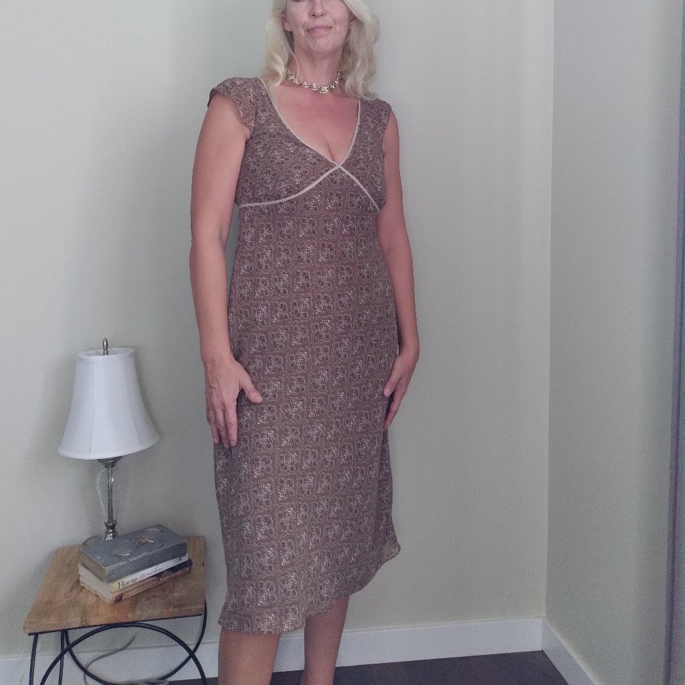 Ann Taylor LOFT Dress, Pretty Print with Cap Sleeve
